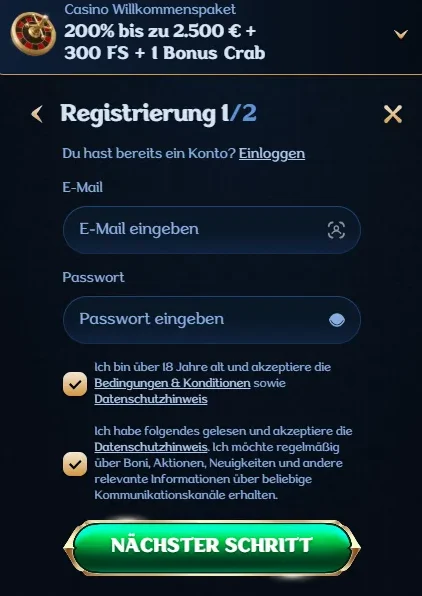 millioner casino login